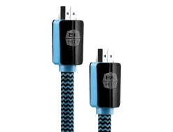 Cable t'nb hdmi male/male 19+1 broches hd ready 2,1,8k cable 2m coloris noir / bleu