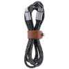 Cable t'nb premium usb-c/lightning 1,5m nylon rpet connecteur metal coloris noir