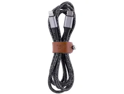 Cable t'nb premium usb-c/lightning 1,5m nylon rpet connecteur metal coloris noir