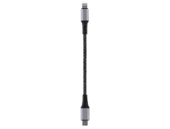 Cable t'nb premium usb-c/lightning 1,5m nylon rpet connecteur metal coloris noir
