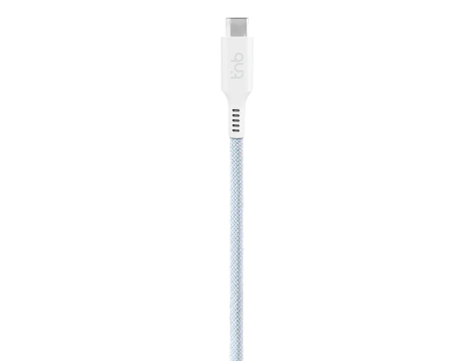 Cable t'nb usb-c/usb-c 1,5m gaine aimantee coloris blanc