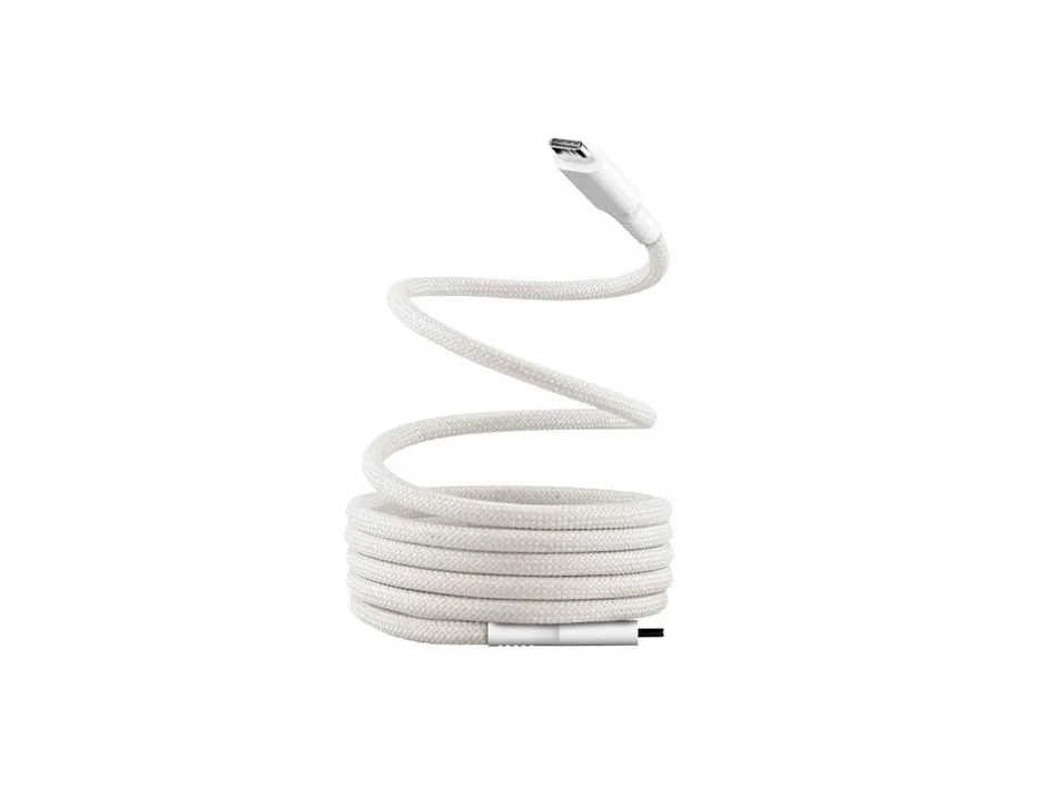 Cable t'nb usb-c/usb-c 1,5m gaine aimantee coloris blanc