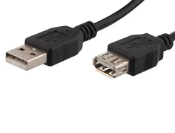 Cable usb t'nb 2,0 a m/a f sur cavalier cable 1,80m coloris noir