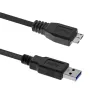 Cable usb t'nb 3,0 male/ usb micro b disque dur externe transfert donnees jusqu 5gbps cable 1m coloris noir