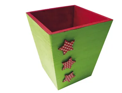 Cache-pot en bois à décorer 11.5x10 x10cm
