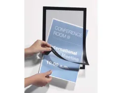 Cadre affichage durable duraframe pochette adhésive a3 magnétique surface adhésive repositionnable a3 noir sachet 2u