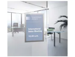 Cadre affichage durable duraframe pochette adhésive a4 magnétique surface adhésive repositionnable a4 argent sachet 2u