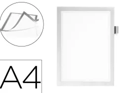 Cadre affichage durable duraframe note magnetique a4 peut contenir 5 affiches porte-stylo inclus argent