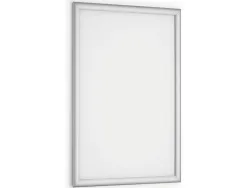 Cadre affichage durable snapframe a1 aluminium film transparent antireflet coins droits coloris argent