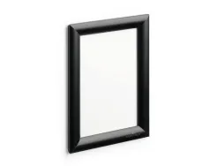 Cadre affichage durable snapframe a5 aluminium film transparent antireflet coins droits coloris noir