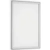 Cadre affichage durable snapframe a2 aluminium film transparent antireflet coins droits coloris argent