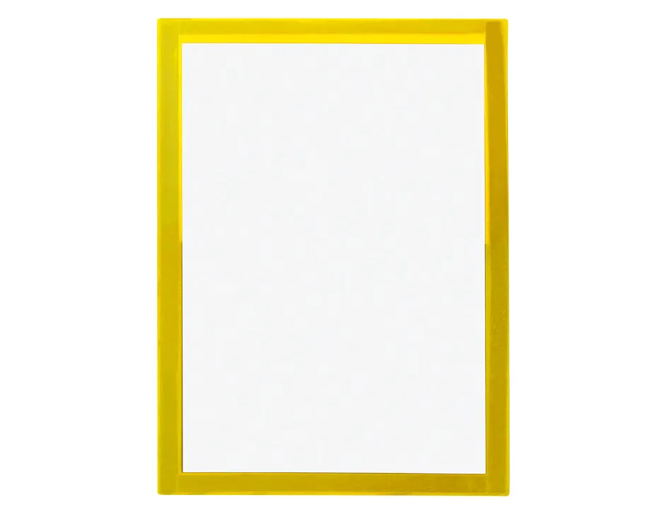 Cadre affichage liderpapel mural magnetique a4 dos adhesif repositionnable coloris jaune