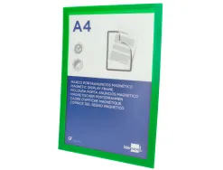 Cadre affichage liderpapel mural magnetique a4 dos adhesif repositionnable coloris vert