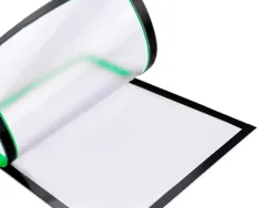 Cadre affichage liderpapel mural magnetique a4 dos adhesif repositionnable coloris vert