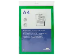 Cadre affichage liderpapel mural magnetique a4 dos adhesif repositionnable coloris vert