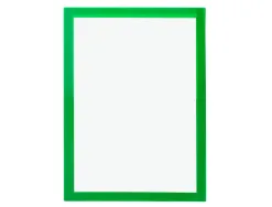 Cadre affichage liderpapel mural magnetique a4 dos adhesif repositionnable coloris vert