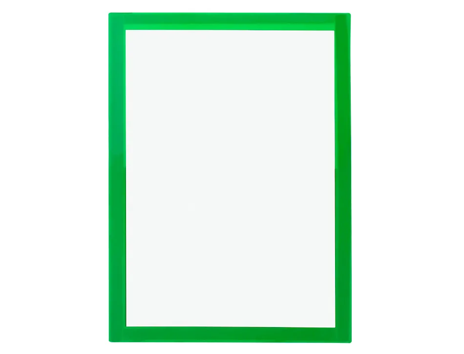 Cadre affichage liderpapel mural magnetique a4 dos adhesif repositionnable coloris vert