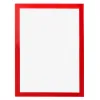 Cadre affichage liderpapel mural magnetique a4 dos adhesif repositionnable coloris rouge