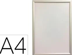 Cadre affichage mural q-connect aluminium format a4 24x32,7x1,2cm coloris argent