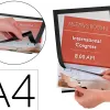 Cadre affichage q-connect magnétique a4 dos adhésif repositionnable coloris noir pack 2 unités