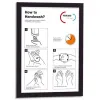 Cadres d affichage durable duraframe format a4 adhesifs repositionnables coloris noir lot 10