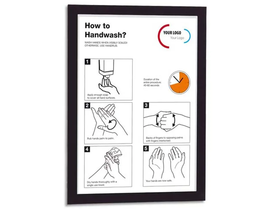 Cadres d affichage durable duraframe format a4 adhesifs repositionnables coloris noir lot 10