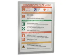 Cadres d affichage mural duraframe durable format a4 adhesifs et repositionnables coloris argent 10 unites