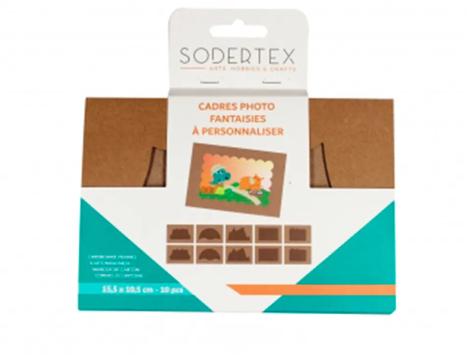 Cadres en carton sodertex fantaisie 15,5x10,5cm lot de 10 pieces 1 coloris