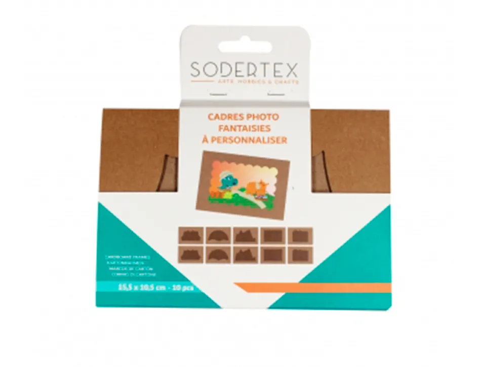 Cadres en carton sodertex fantaisie 15,5x10,5cm lot de 10 pieces 1 coloris
