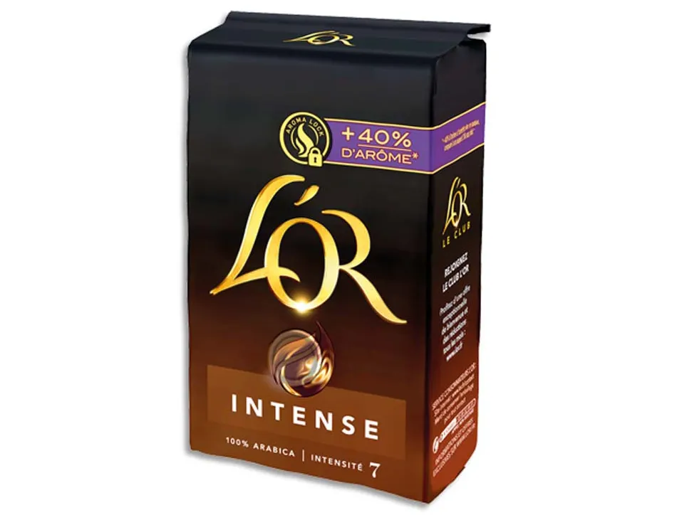 Cafe moulu intense l or 100 arabica paquet de 250 g