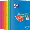 Cahier a rabats oxford easybook max agrafe couverture polypropylene 24x32cm 96p 90g reglure seyes