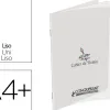 Cahier agrafé conquérant classique couverture polypropylène a4+ 24x32cm 96 pages 120g uni incolore