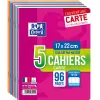 Cahier agrafé oxford a5+ 17x22cm 96 pages 90g séyès lot 5 unités carton 20 lots