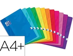 Cahier agrafe oxford classique carte pelliculee brillante a4+ 24x32cm 96 pages 90g 5x5mm marge 8