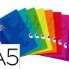 Cahier agrafe oxford easybook polypropylene resistant 96 pages 90g seyes format a5 17x22cm coloris assortis