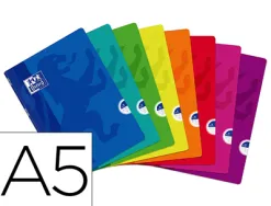 Cahier agrafe oxford easybook polypropylene resistant 96 pages 90g seyes format a5 17x22cm coloris assortis