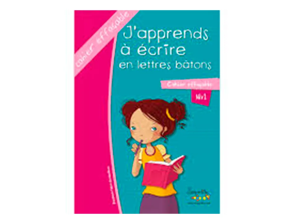 Cahier apprentissage hamelin serpodile j apprends a ecrire en majuscule baton 44 pages avec stylo