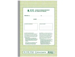 Cahier autocopiant exacompta enregistrement temps travail a4 210x297mm 50 duplis