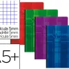 Cahier broché clairefontaine papier vélin velouté couverture souple pelliculée a5+ 17x22cm 192 pages 90g 5x5mm