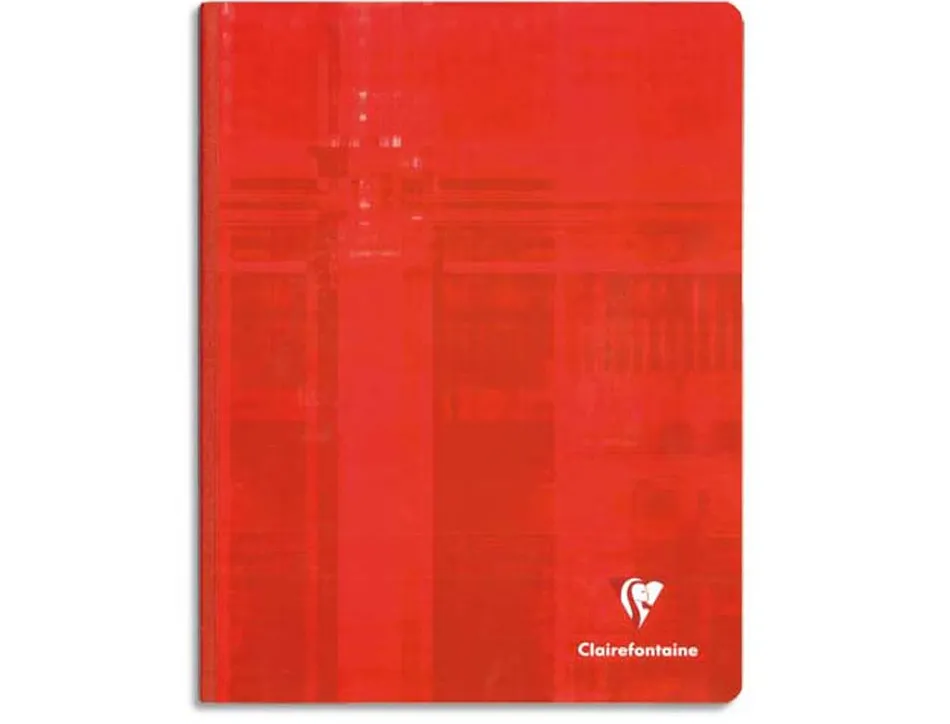 Cahier broché clairefontaine papier vélin velouté couverture souple pelliculée a4+ 24x32cm 190 pages 90g 5x5mm