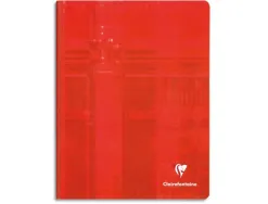 Cahier broché clairefontaine papier vélin velouté couverture souple pelliculée a4+ 24x32cm 192 pages 90g séyès