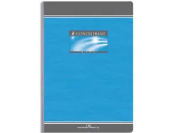 Cahier broché conquérant sept couverture offset a5+ 17x22cm 192 pages 70g séyès