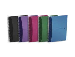 Cahier bureau oxford urban mix · a5 · 100 pages · ligne 7 mm · couverture polypro · reliure integrale