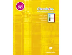 Cahier clairefontaine ecriture pique special dys 170x220mm 48p reglure cadre et lignes 4 couleurs et