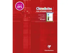 Cahier clairefontaine ecriture pique special dys 170x220mm 48p reglure cadre et lignes 4 couleurs et