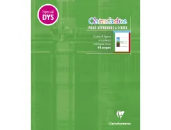 Cahier clairefontaine ecriture pique special dys 170x220mm 48p reglure cadre et lignes 4 couleurs et