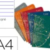 Cahier clairefontaine forever premium a4 90g recycle 96 pages ligne coloris assortis