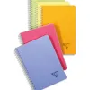 Cahier clairefontaine linicolor reliure intégrale assortiment fresh a5 14,8x21cm 180 pages 90g 5x5mm