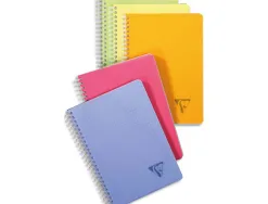 Cahier clairefontaine linicolor reliure intégrale assortiment fresh a5 14,8x21cm 180 pages 90g 5x5mm