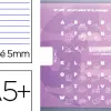 Cahier clairefontaine maternelle couverture carte offset 17x22cm 32 pages 16 double ligne 5mm/16 unies 90g violet